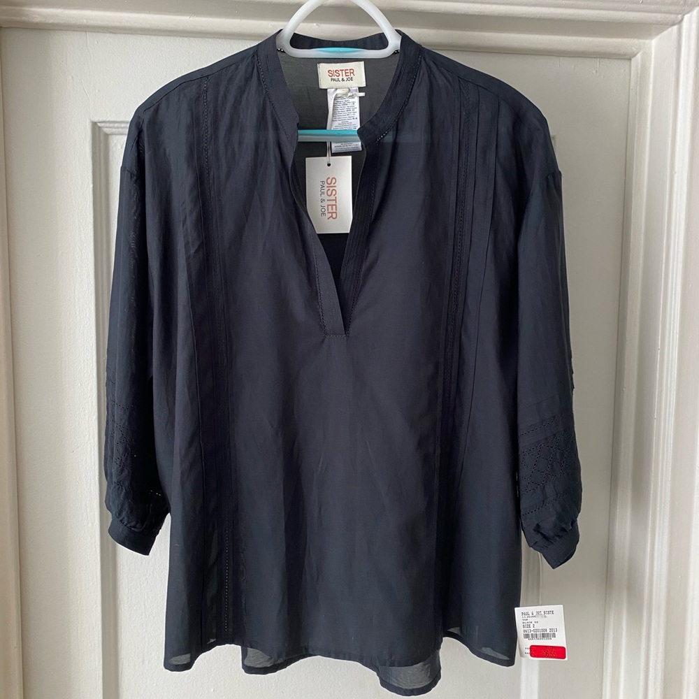 Paul & Joe Sister Black Cotton Tunic Top